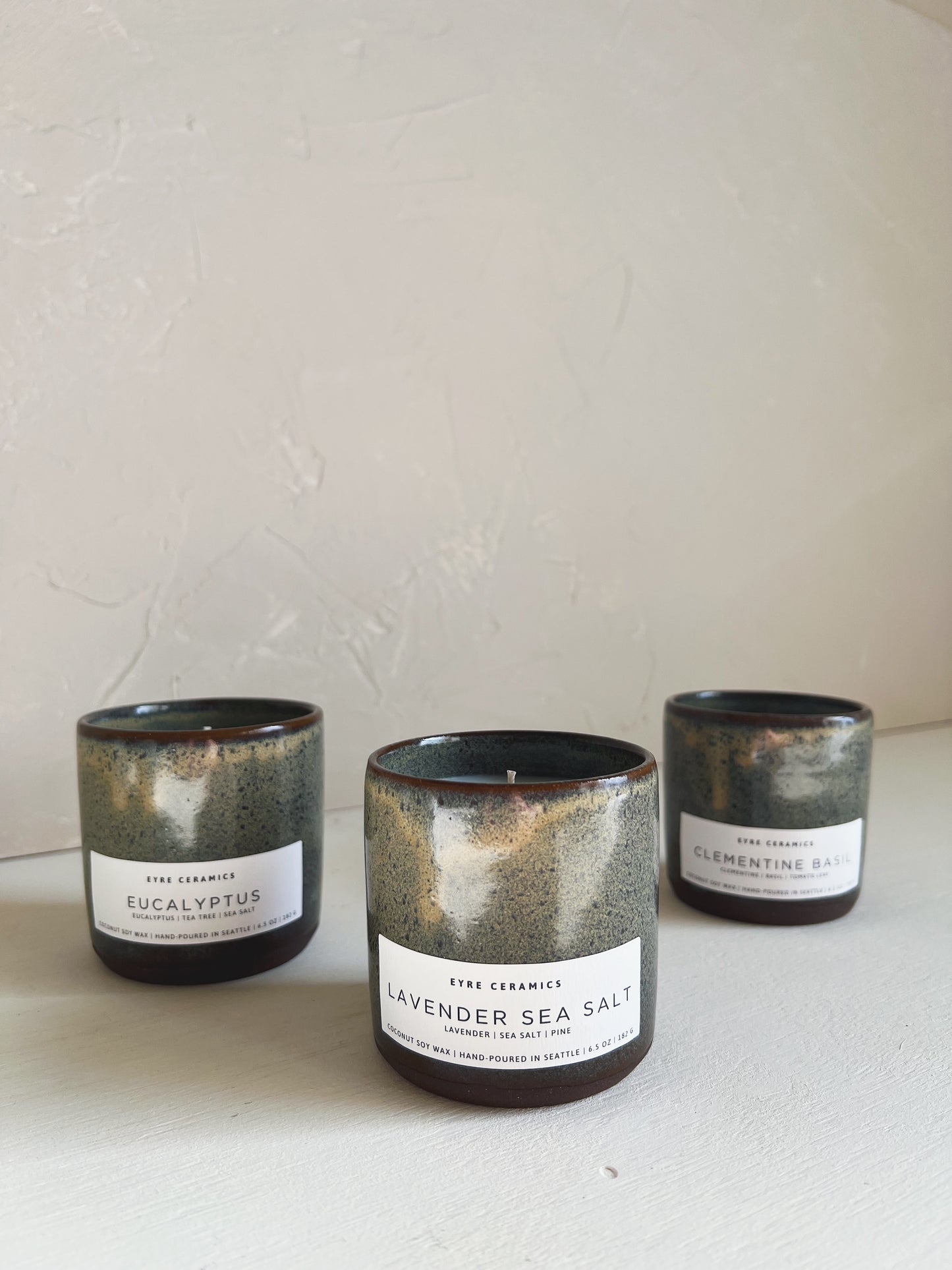 Lavender Sea Salt Ceramic Candle