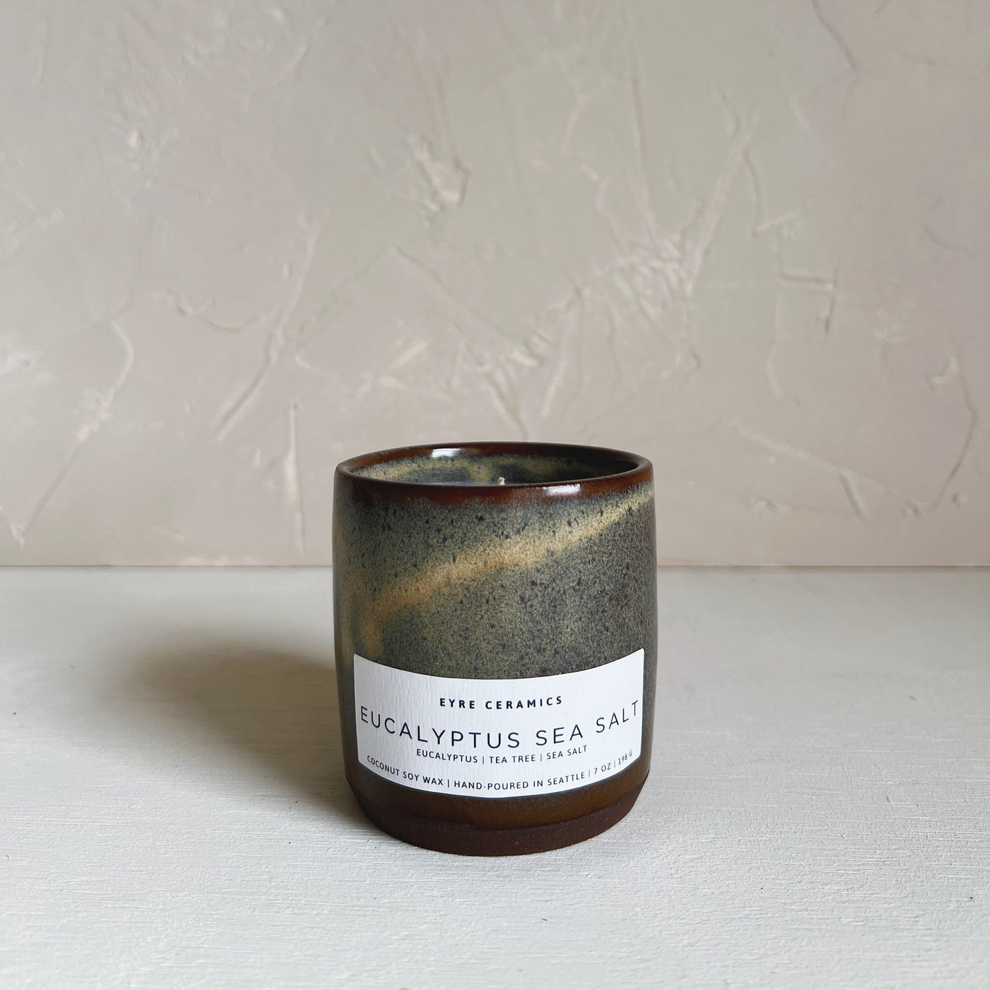 Eucalyptus Sea Salt Ceramic Candle