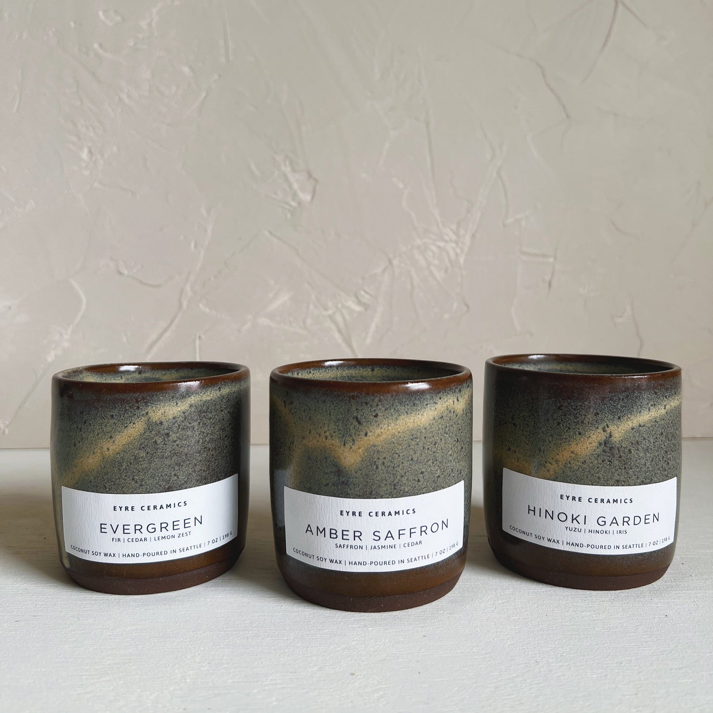Hinoki Garden Ceramic Candle