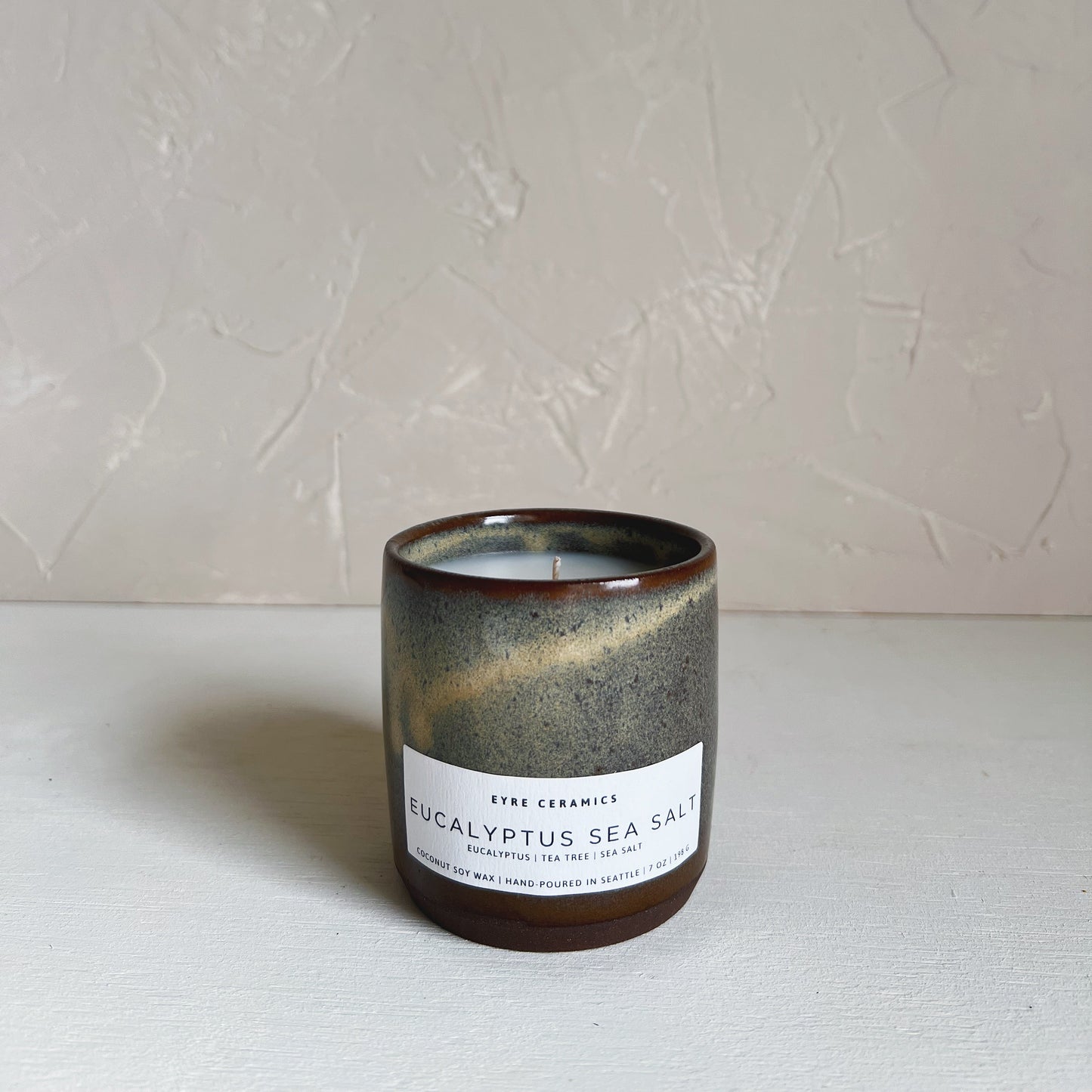 Eucalyptus Sea Salt Ceramic Candle