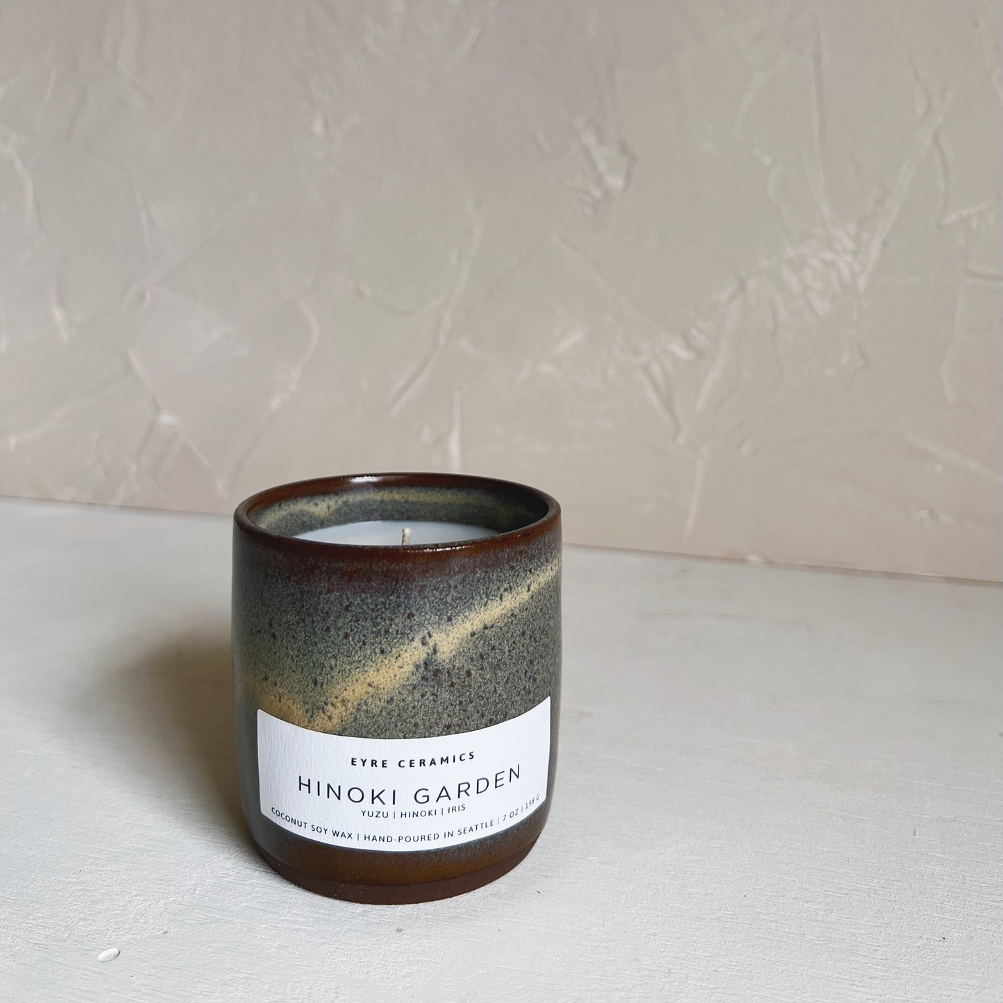 Hinoki Garden Ceramic Candle