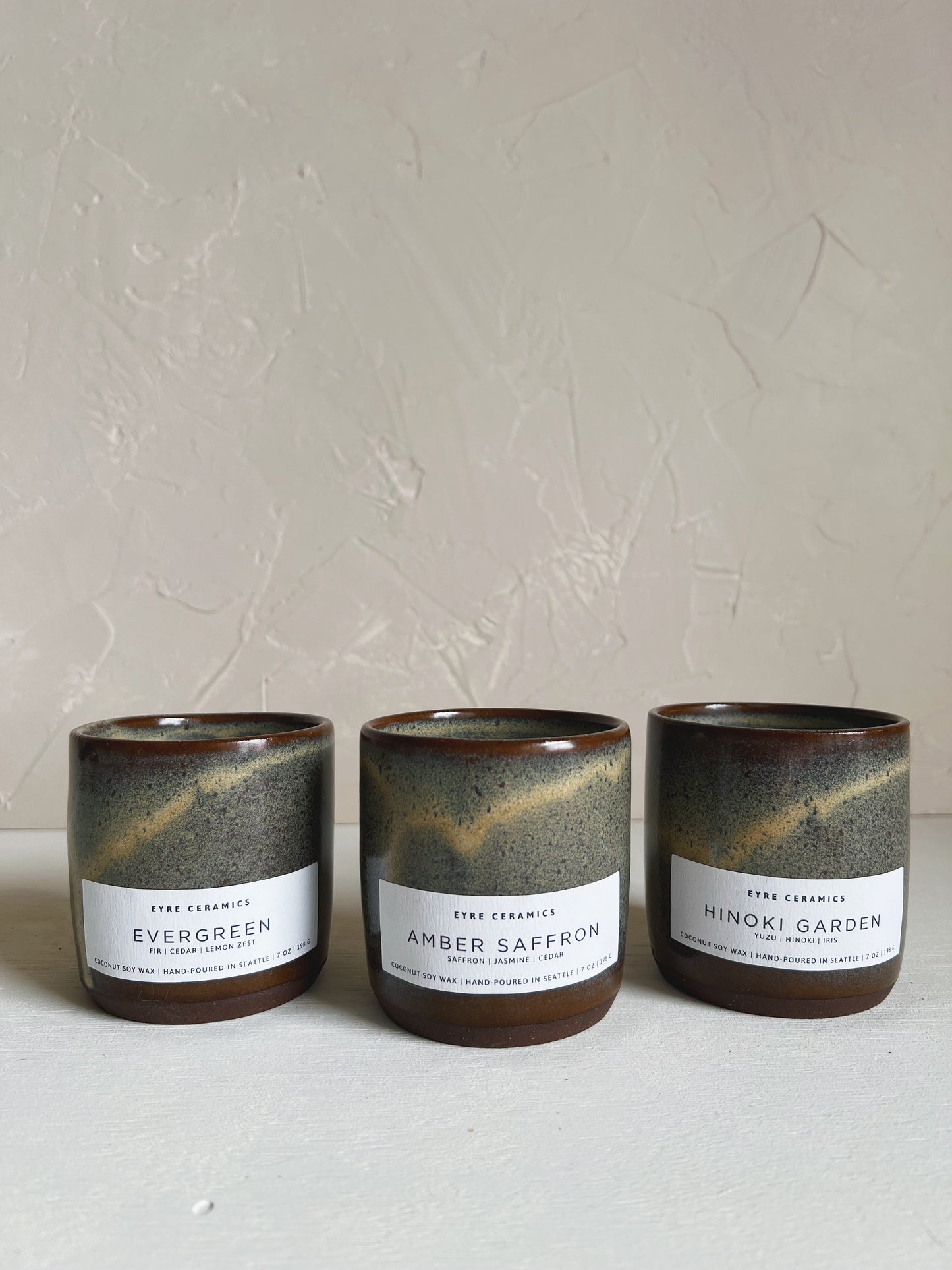 Amber Saffron Ceramic Candle