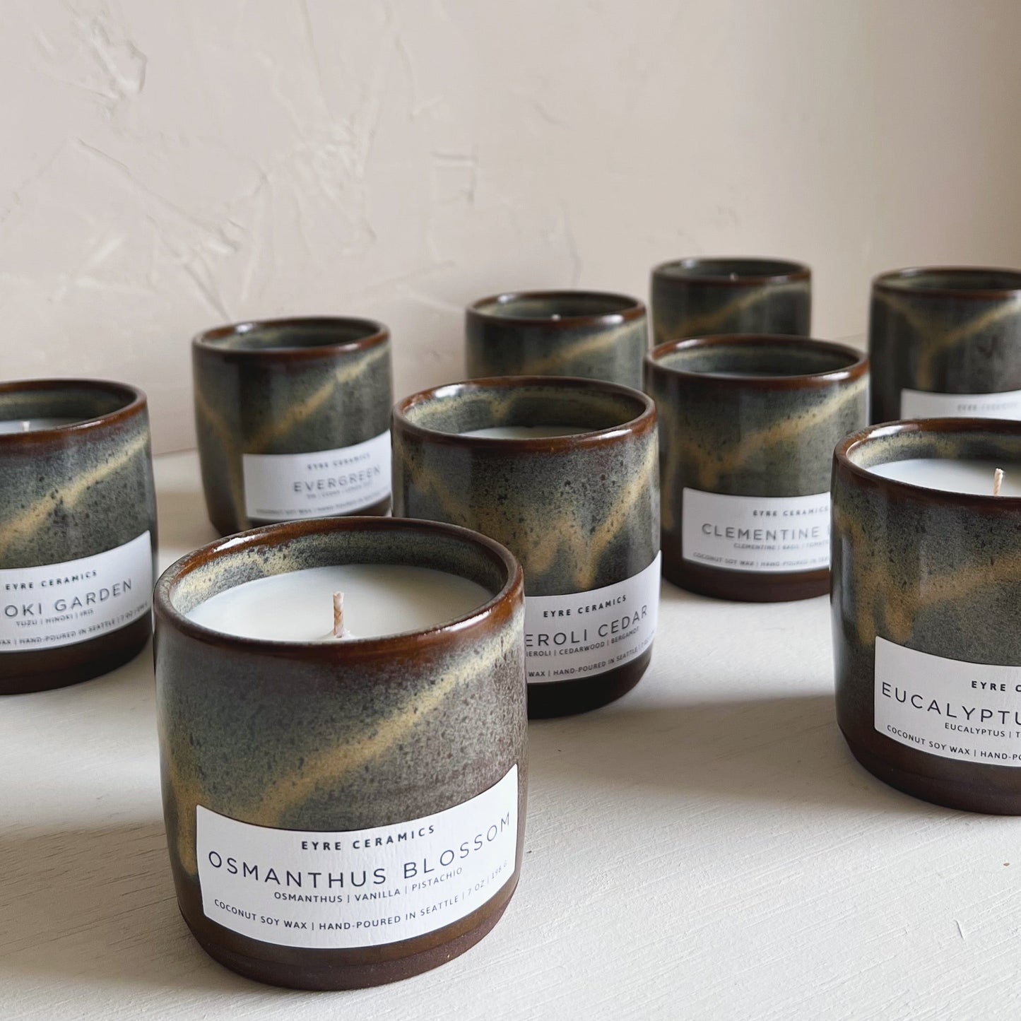 Eucalyptus Sea Salt Ceramic Candle