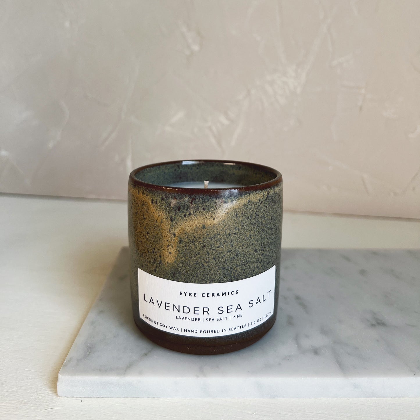 Lavender Sea Salt Ceramic Candle