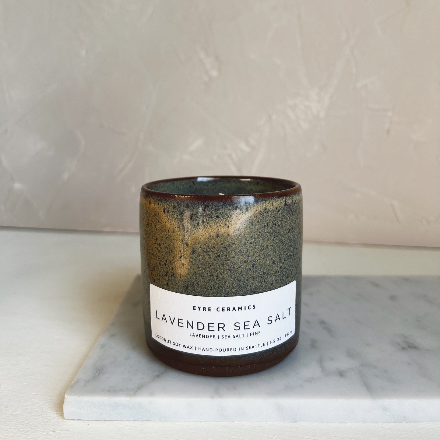Lavender Sea Salt Ceramic Candle