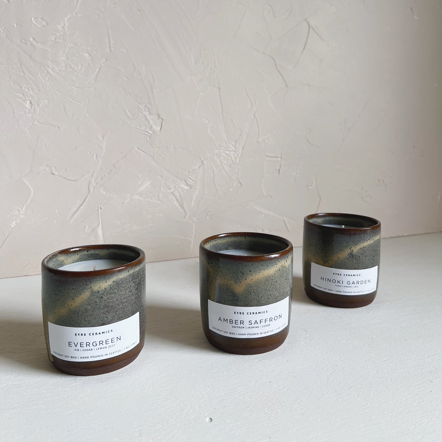 Hinoki Garden Ceramic Candle