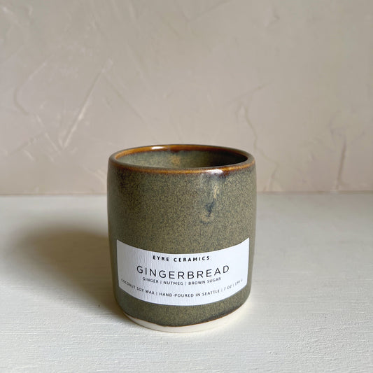 Gingerbread Ceramic Candle