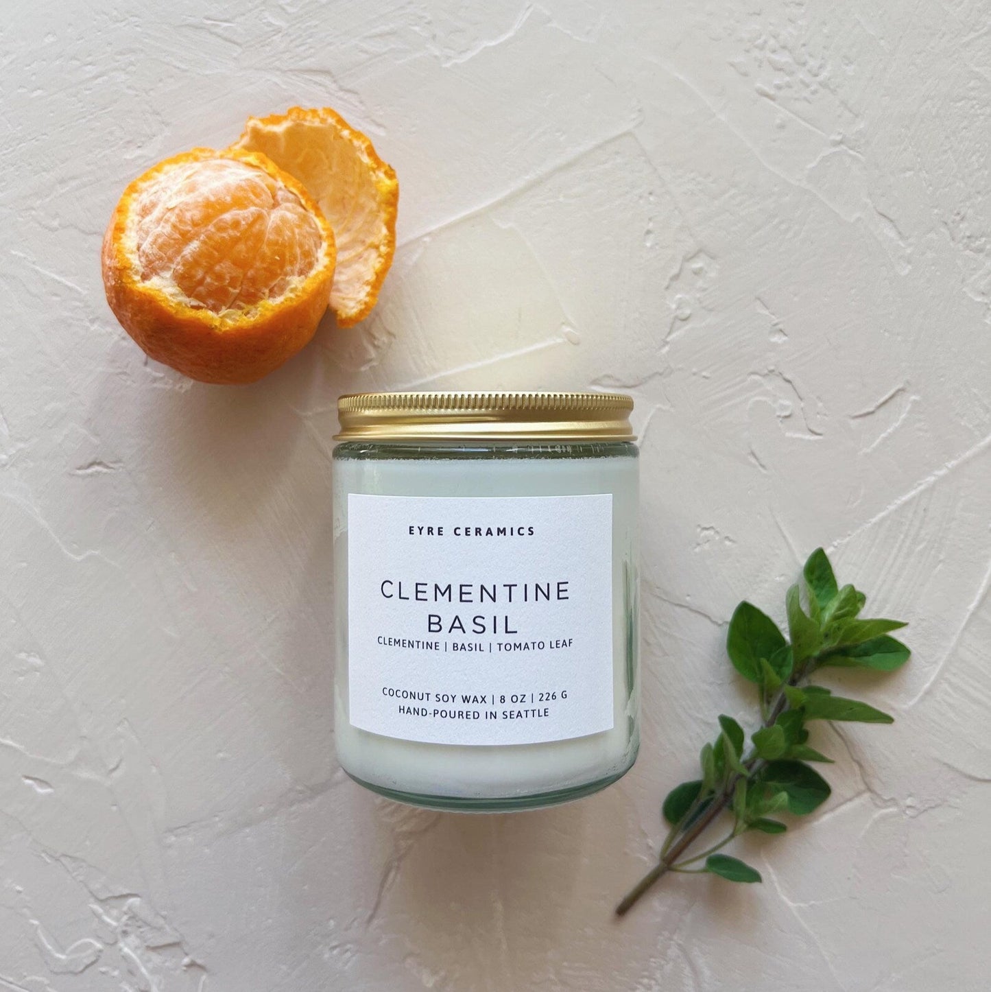 Clementine Basil Candle