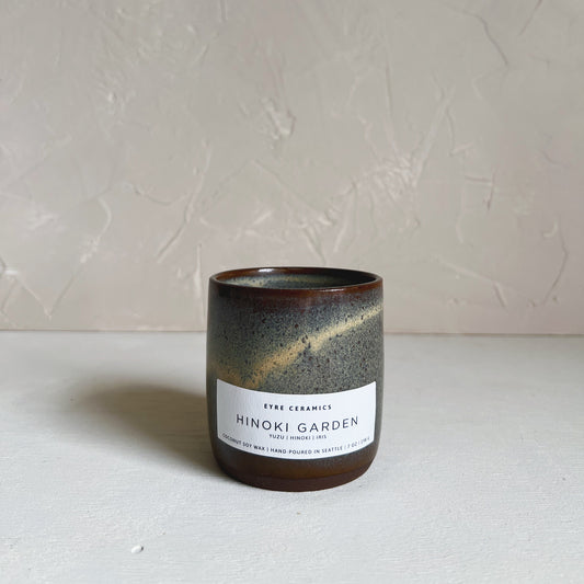 Hinoki Garden Ceramic Candle