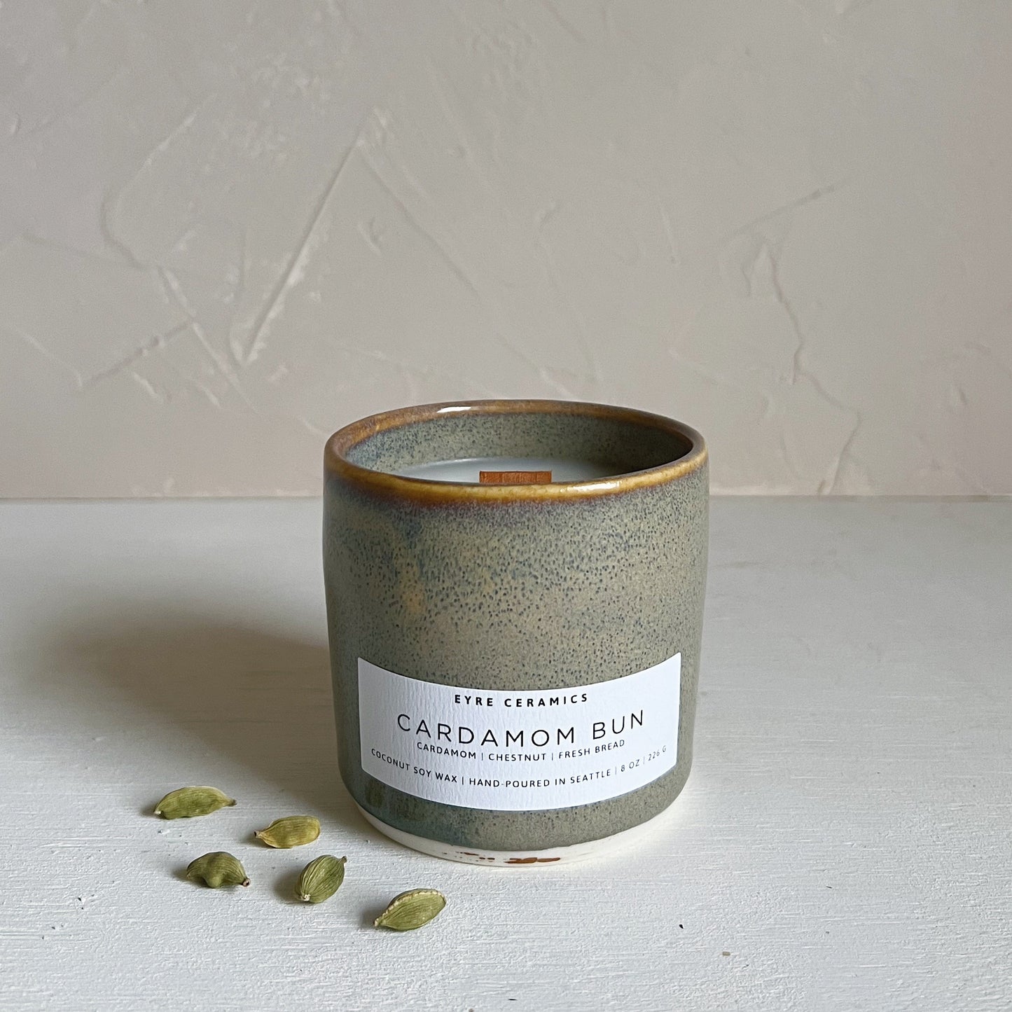 Cardamom Bun Ceramic Candle