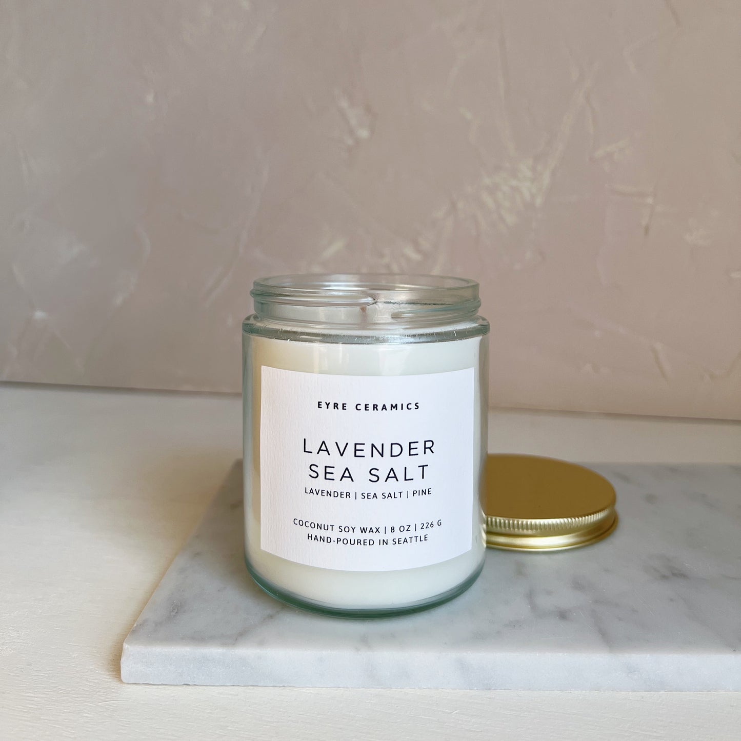 Lavender Sea Salt Candle