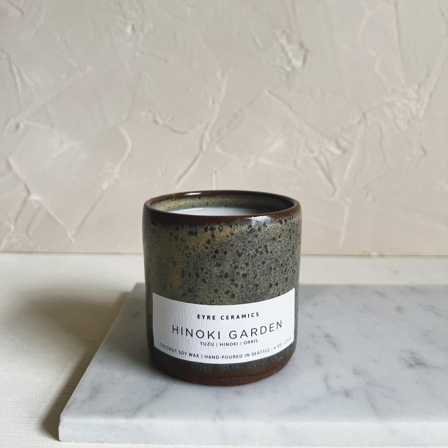 Hinoki Garden Ceramic Candle