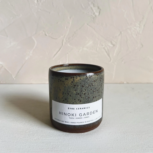 Hinoki Garden Ceramic Candle