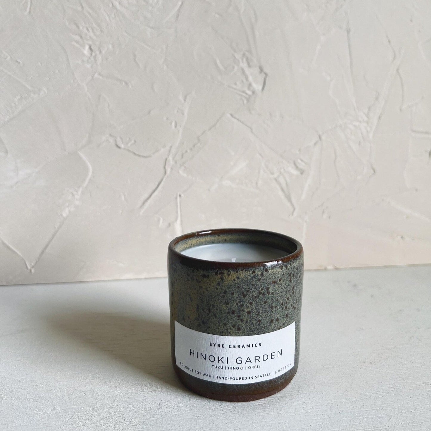 Hinoki Garden Ceramic Candle